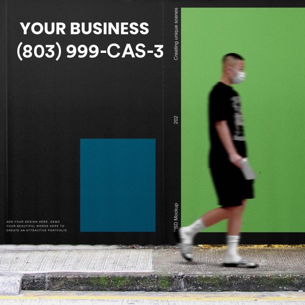 (803) 999-CAS-3 for sale - Wall